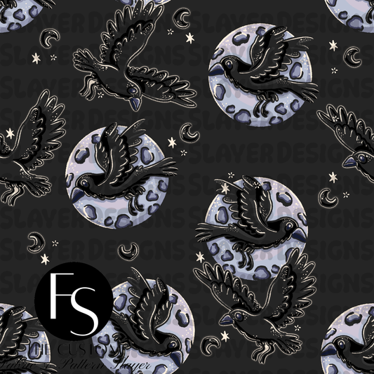 Floral Ravens Coordinate D-3 - LYSSDOODLES