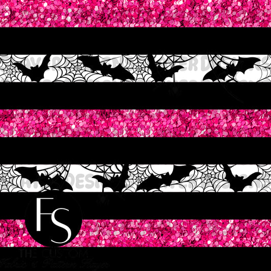 Alternate Bat Glitter Stripes - GREYSKIES