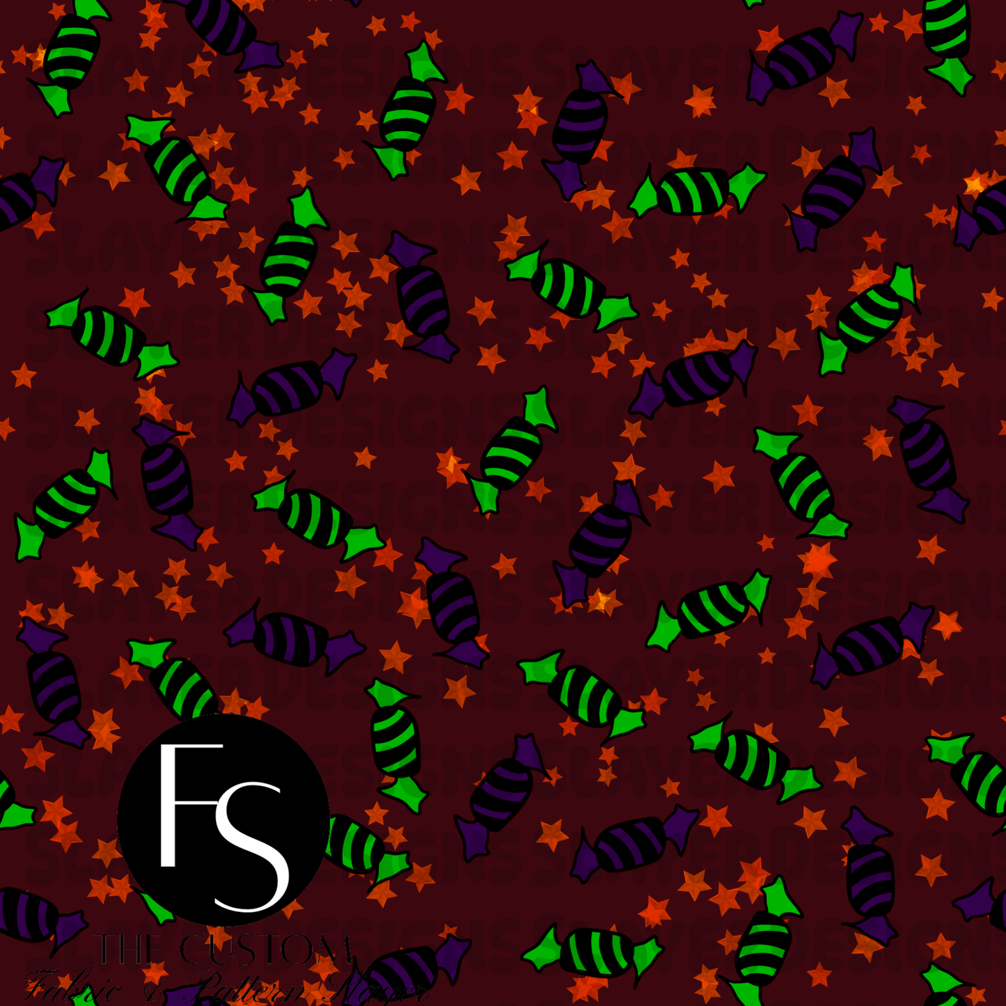 Haunted Red Conjuring Halloween Coordinate C - FABRICSLAYER