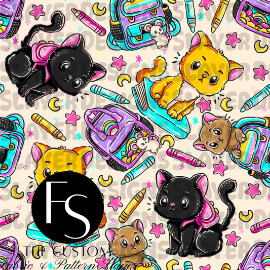Back to school kitty C - LYSSDOODLES