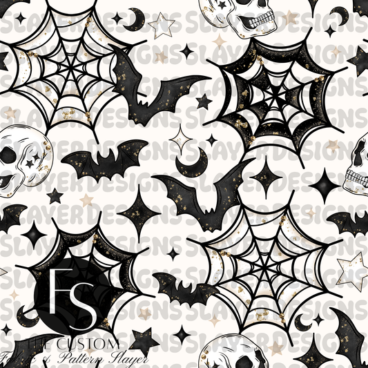 Monochrome Bats and Webs - CERRASSHOP