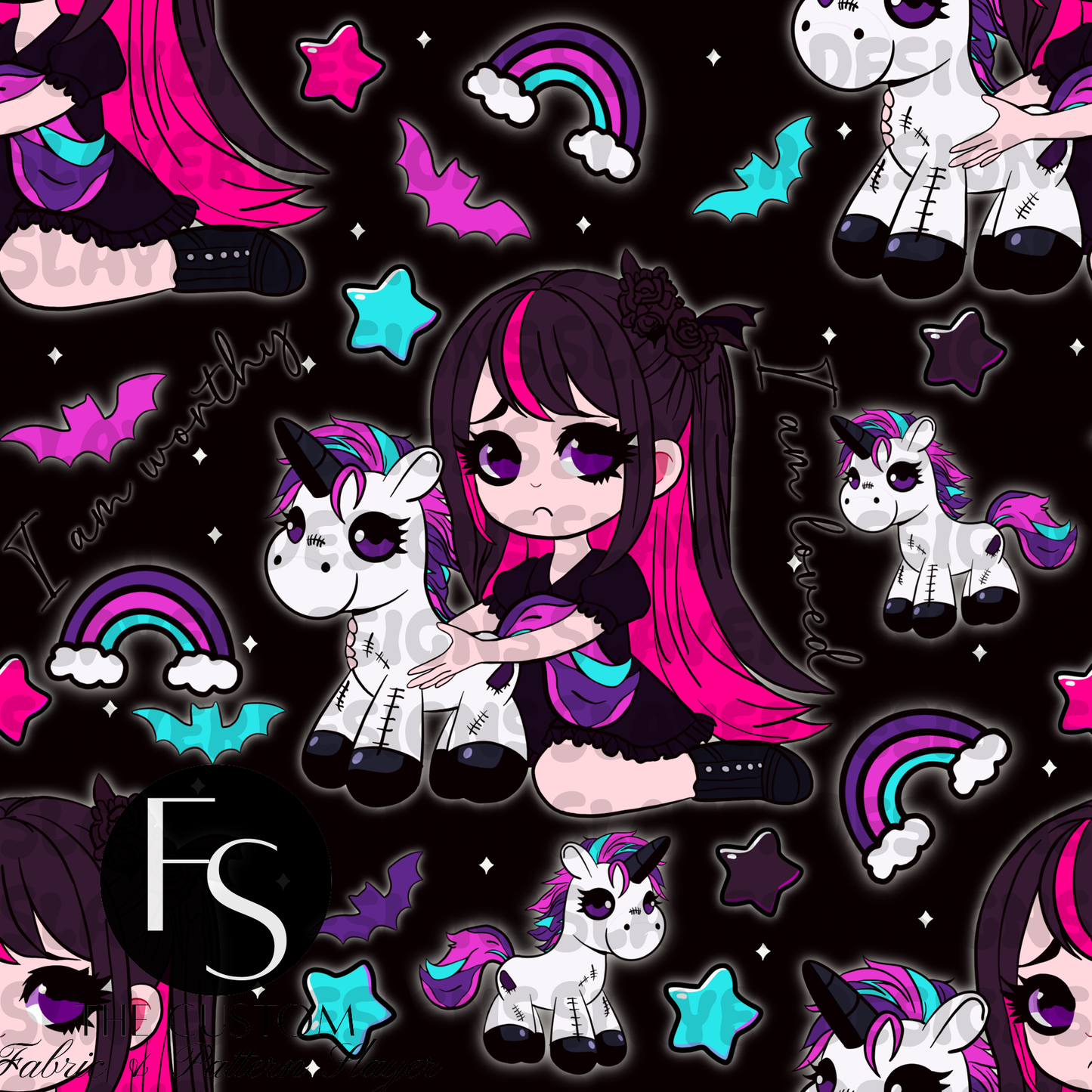 Sad Girl Unicorn Affirmations - FABRICSLAYER