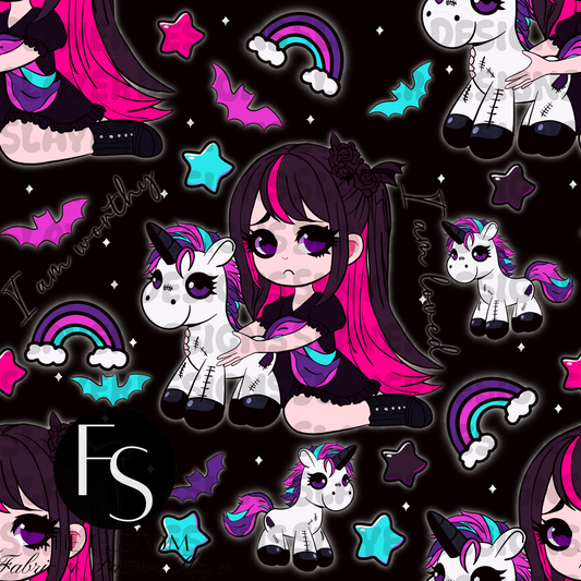 Sad Girl Unicorn Affirmations - FABRICSLAYER