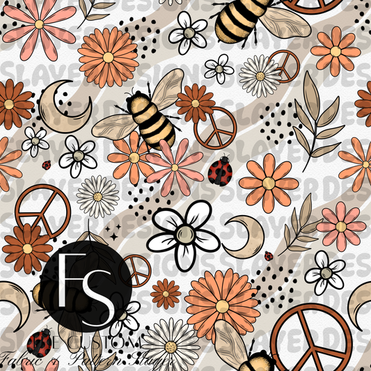 Floral Bees B - CERRASSHOP