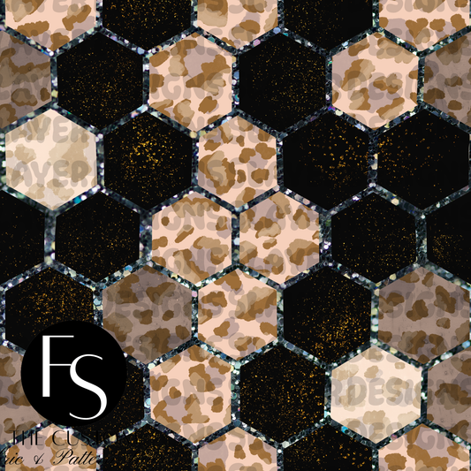 Geometrical Leopard Glitter C - LYSSDOODLES