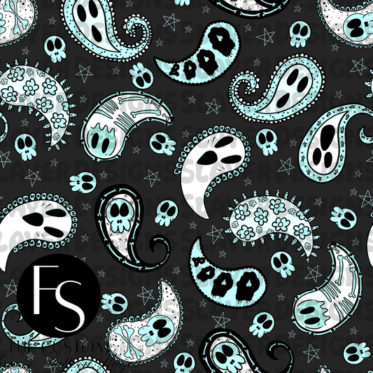 Paisley Skeletons A - LYSSDOODLES