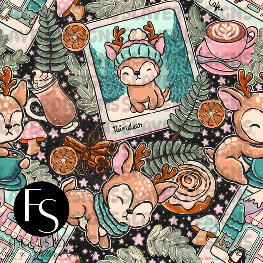 Reindeer Cafe Animals A - LYSSDOODLES