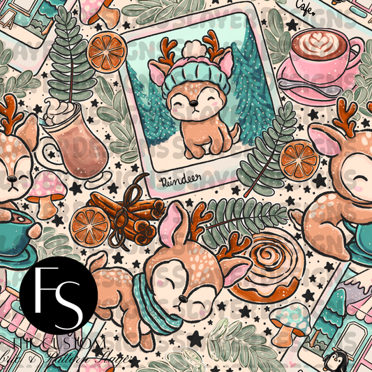 Reindeer Cafe Animals B - LYSSDOODLES
