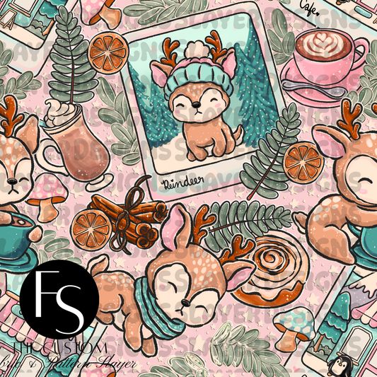 Reindeer Cafe Animals C - LYSSDOODLES
