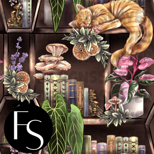 Bookish Cats A - PAWSITIVEPAINTS