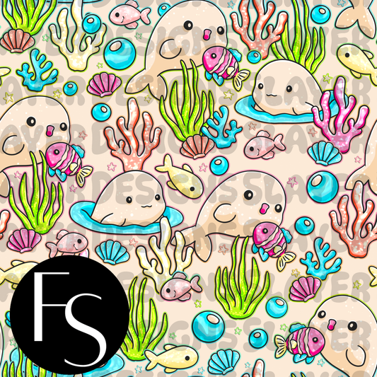 Whales B  - LYSSDOODLES