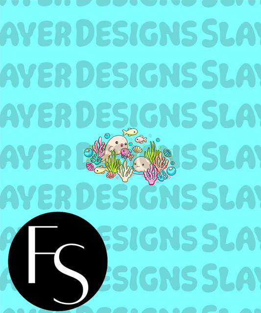 Whales A - LYSSDOODLES Panel