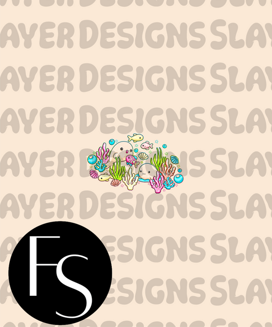 Whales B - LYSSDOODLES Panel