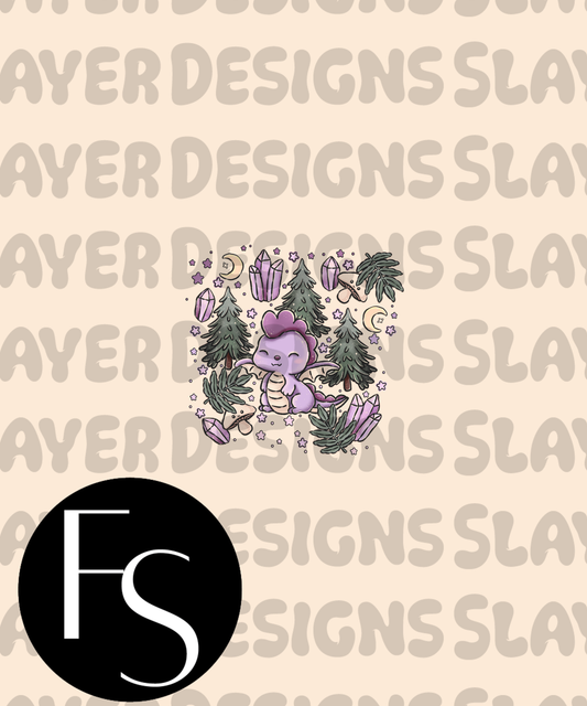 Cottagecore Dragons C - LYSSDOODLES Panel