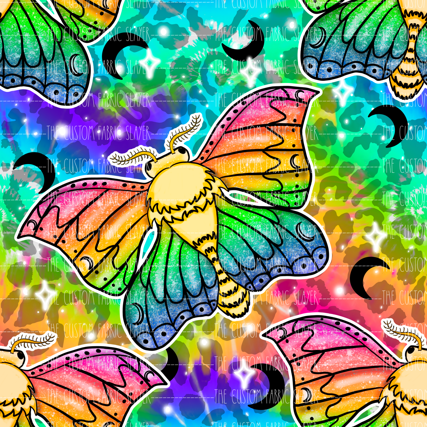 Rainbow Moths - ILLUMINATEDINKDIGITALS