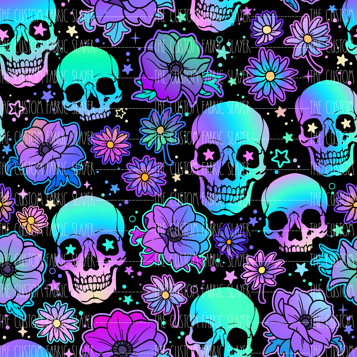 Neon Skull flowers - VICTORIABAT