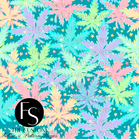 Bright Neon Marijuana Leaves - LYSSDOODLES