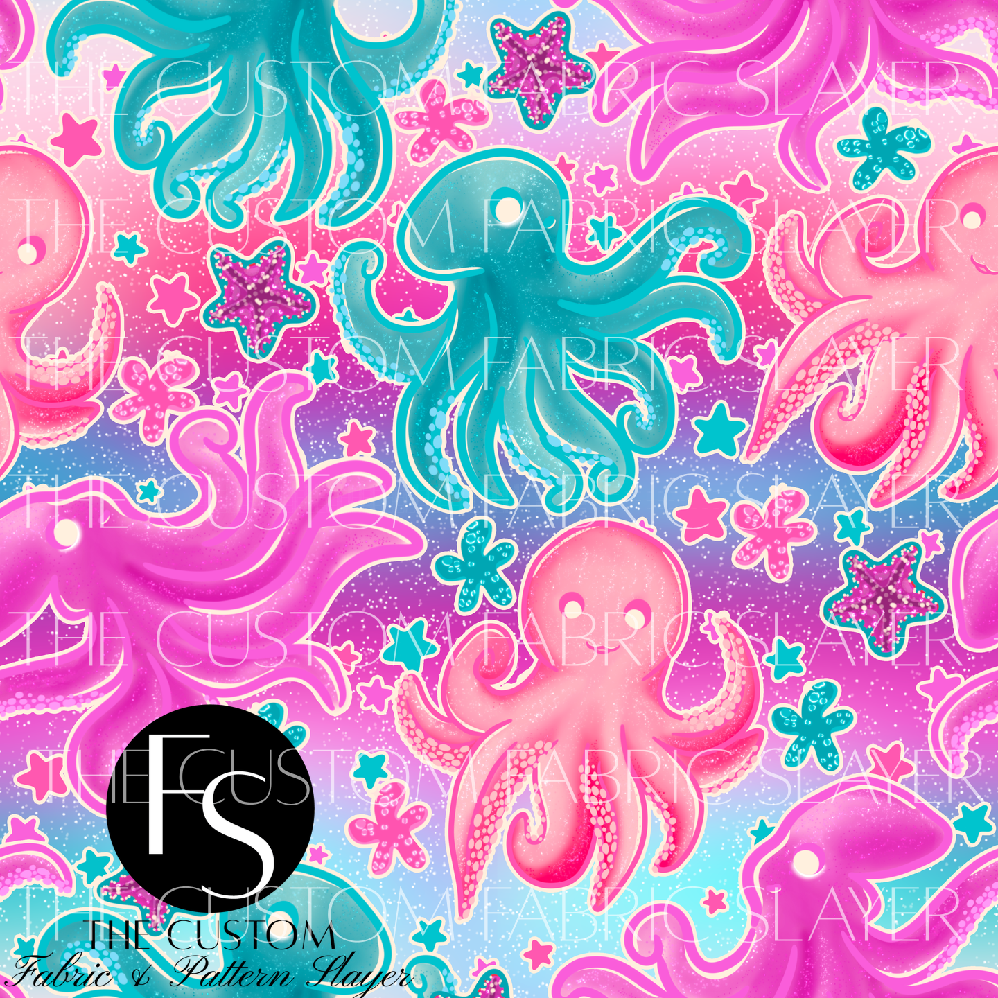 Cute Ombre Octopus - LYSSDOODLES