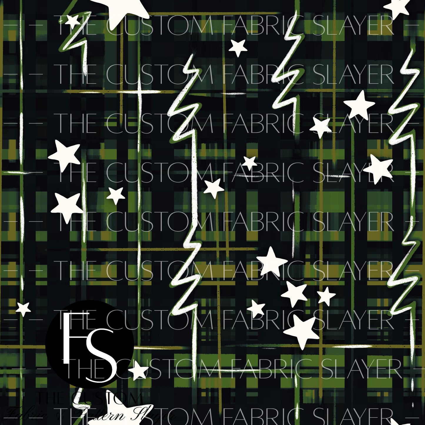 Electric Star Mossy Green Plaid - HEXREJECT