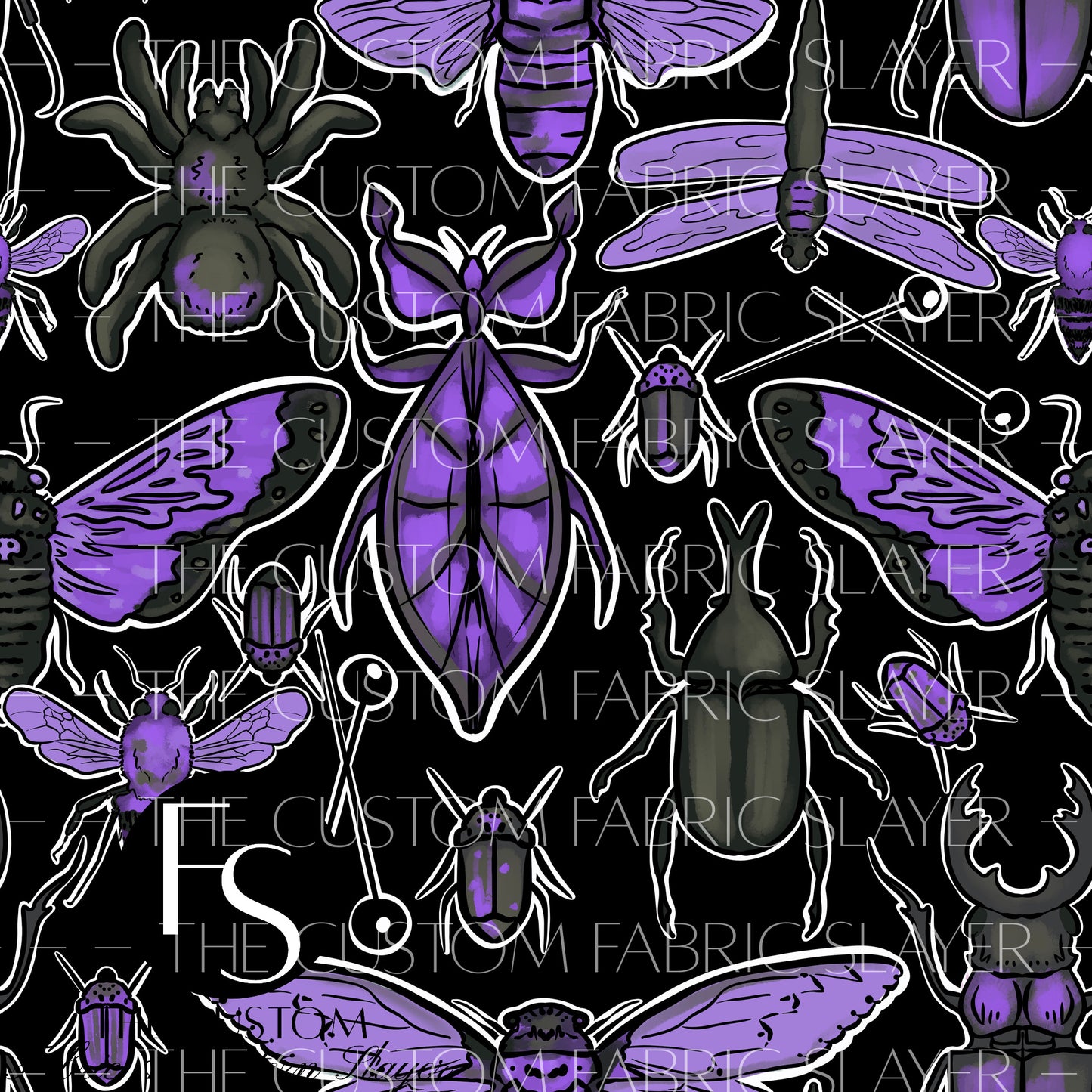 Cottagecore Purple Insects - HEXREJECT