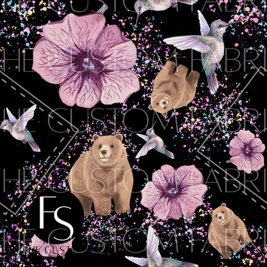 Glittery Hummingbird and Bear - SEAUNIVERSEDESIGNS