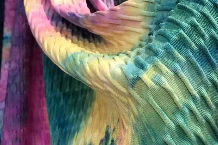 Tie Dye Honeycomb knit - RETAIL