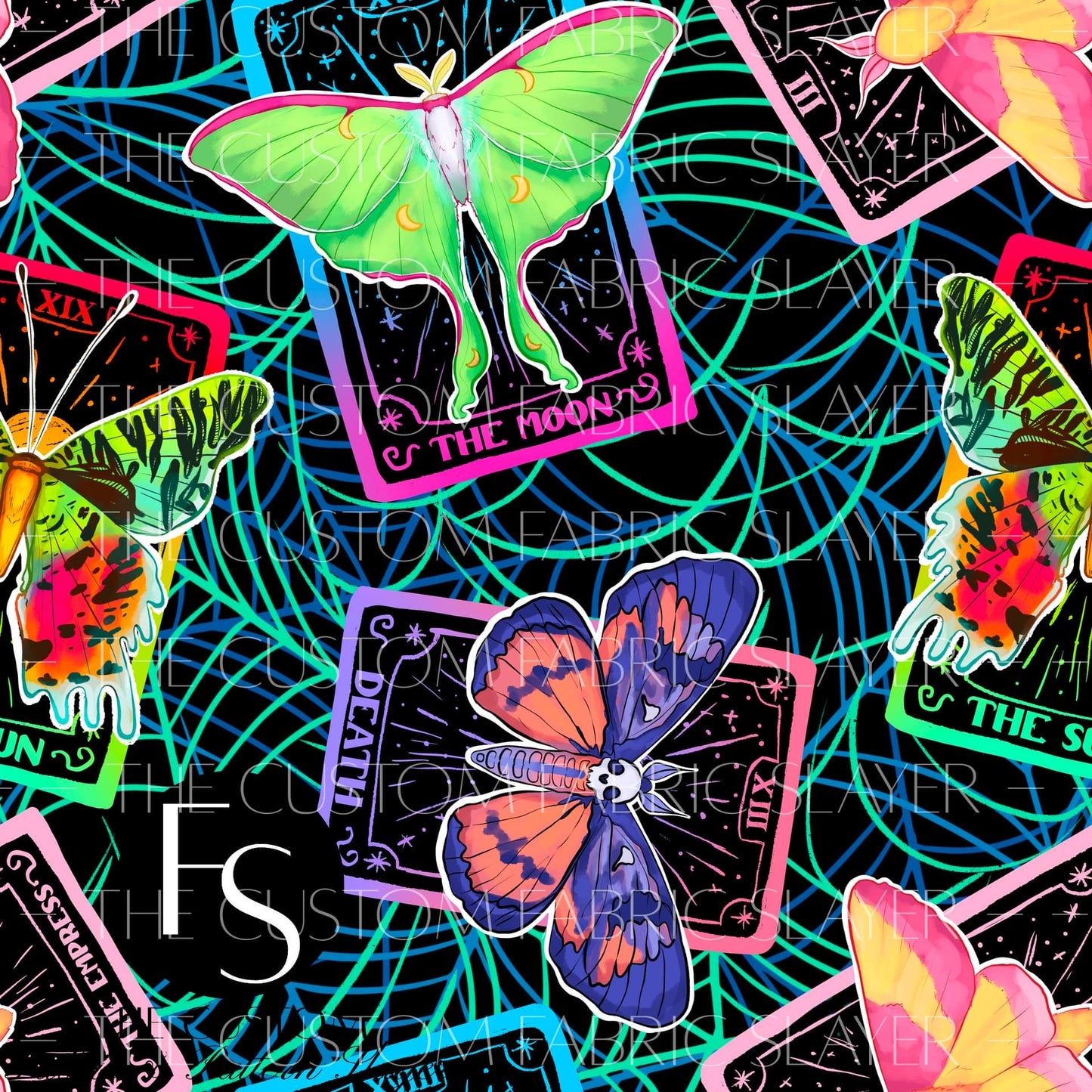 New Spiderweb Moth Tarot Card Mashup - HEXREJECT