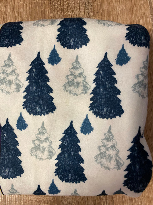 Polar Fleece - Winter Pine Trees - Regular Scale