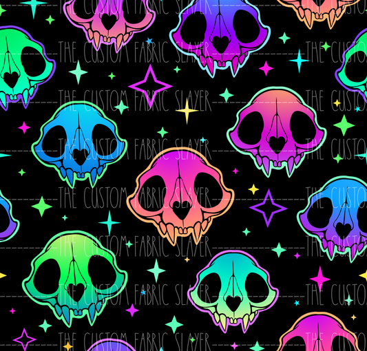 Neon Cat Skulls - VICTORIABAT